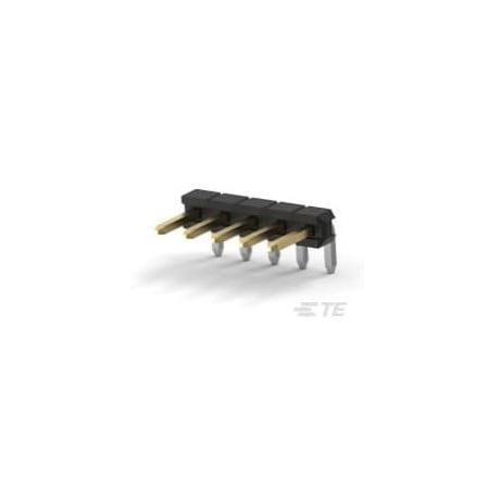 Te Connectivity Board Connector, 6 Contact(S), 1 Row(S), Male, Right Angle, Solder Terminal, Black Insulator 2842124-6
